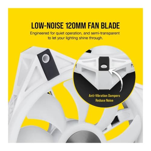 Corsair iCUE QL120 RGB White Cabinet Fan (Single Pack)